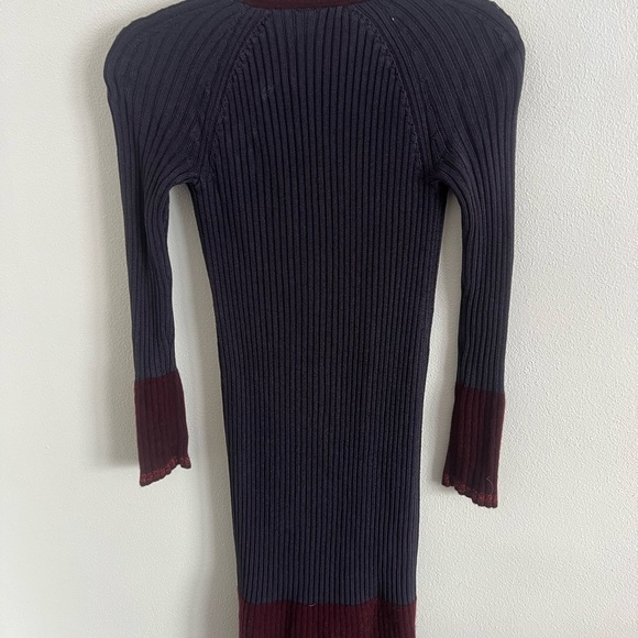 Rag & Bone 'Kristin' Ribbed Knit Long Cardigan, Navy/Burgundy, S - Picture 5 of 6